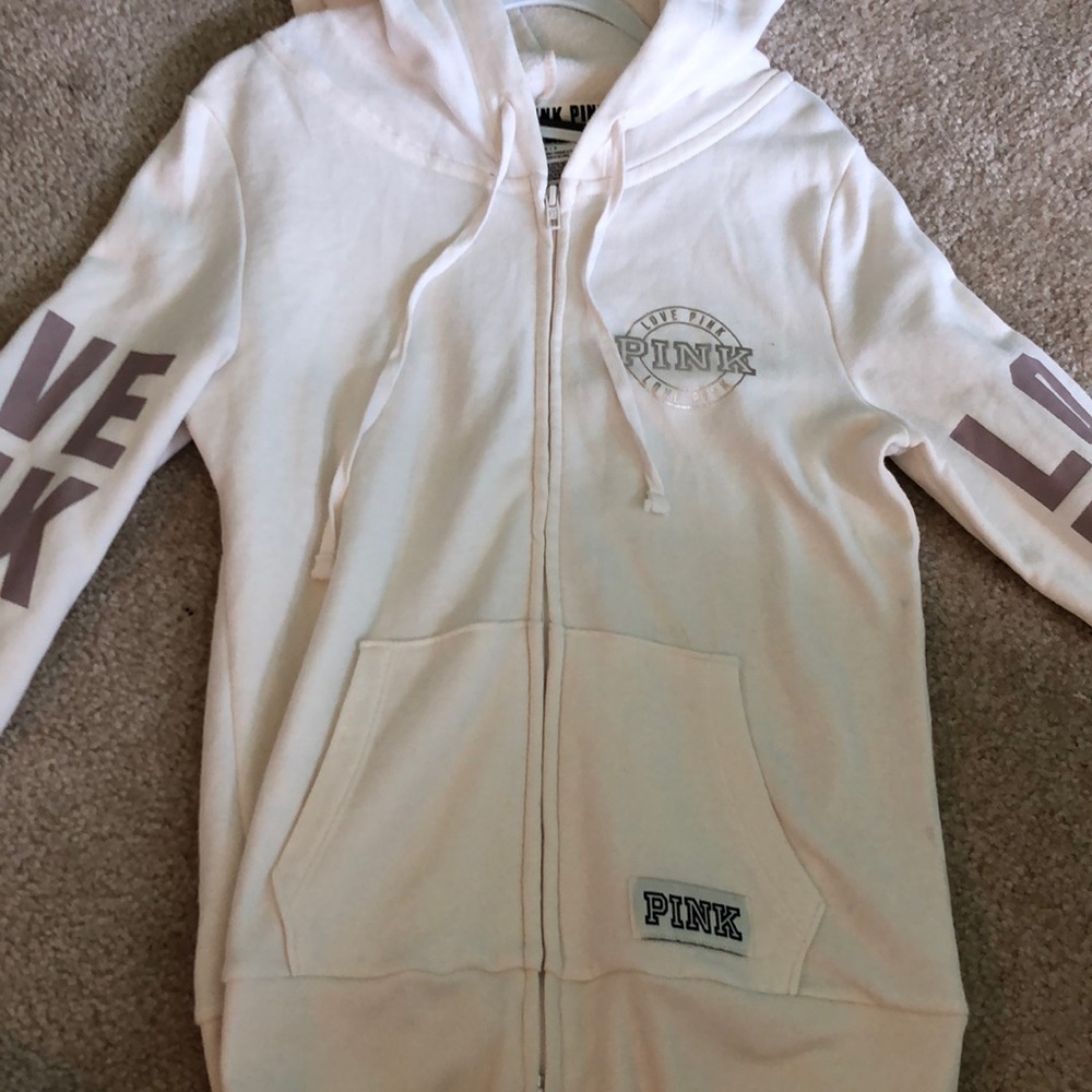 Creme color PINK zip up!!!